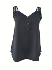 Casual Cami Top Lace Strap Sweetheart Neck