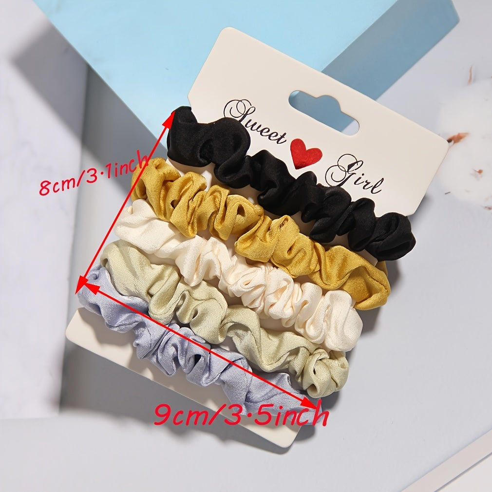 6pcs Colorful Elastic Hair Ties Hair Rope Hair Accessories For Women Girls