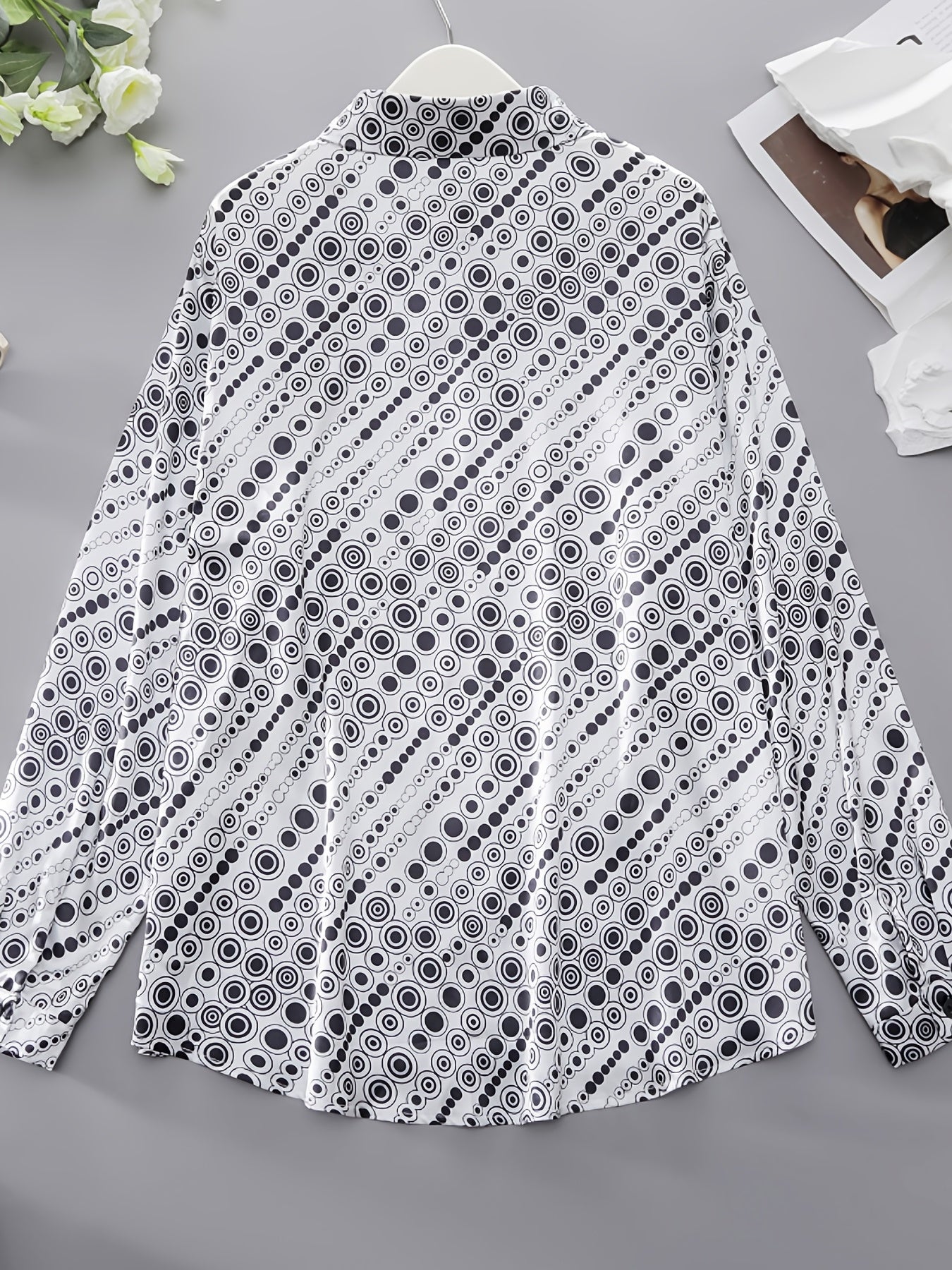  Print Long Sleeve Shirt & Pants Set