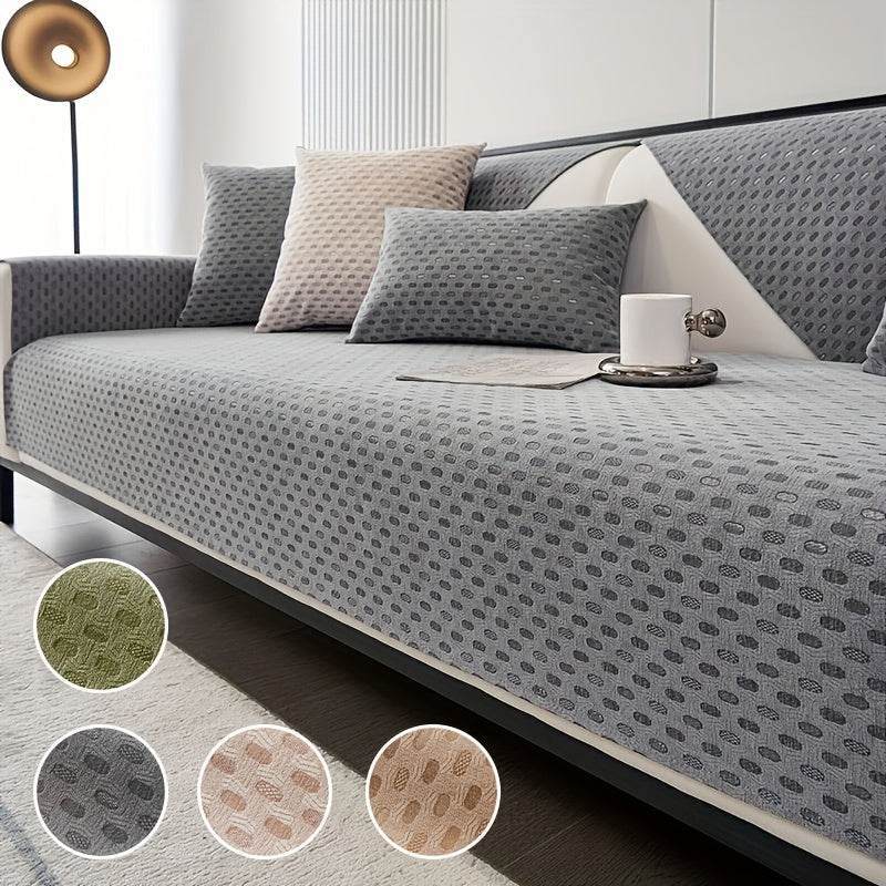 Chenille Sofa Slipcover Non-slip Dustproof Anti Cat Scratch Couch Cover