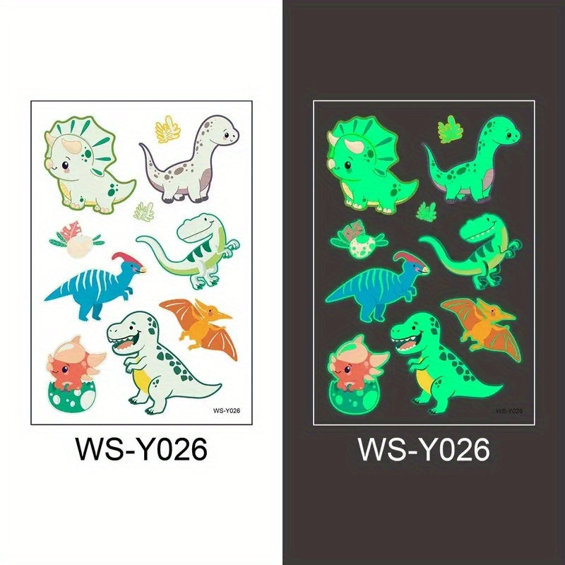 Glow in the Dark Cartoon Tattoos for Kids