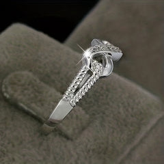 Infinity Symbol Platinum Rhinestone Ring
