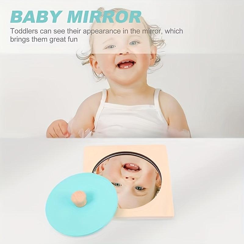 Wooden Mirror Puzzle Busy Board Early Learning Sensory Toy