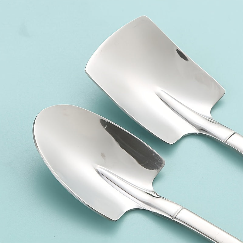 6pcs Stainless Steel Chopping Spoon for Coffee Ice Cream Desserts