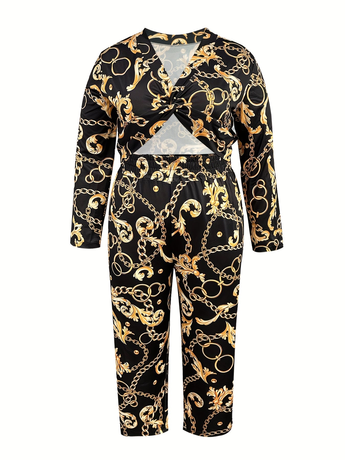  Chain & Baroque Print 2 Piece Set