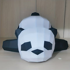 3D Paper Mold Panda Animal DIY Craft Decor Figurines Miniatures