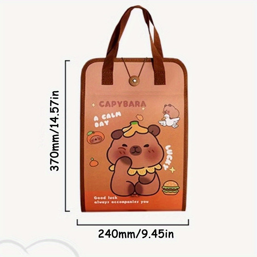 Cute Capybara Accordion Organizer for Students - Waterproof & Portable