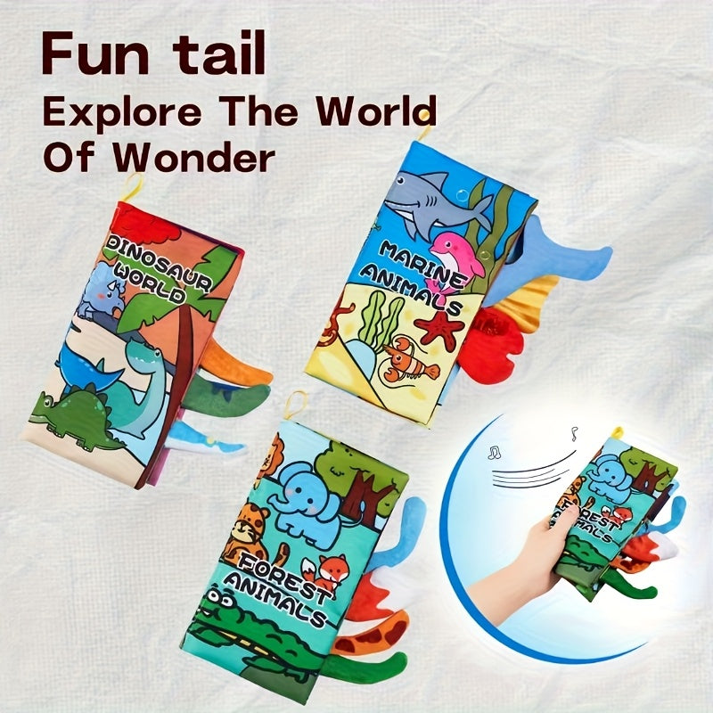 Cloth Art Book & Reading Toy for Kids 0-3 Dinosaurs & Ocean