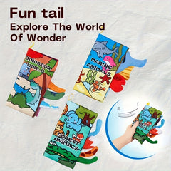 Cloth Art Book & Reading Toy for Kids 0-3 Dinosaurs & Ocean