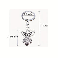 20pcs Men's Angel Alloy Pendant Keychain Keyring For Wedding Birthday Party