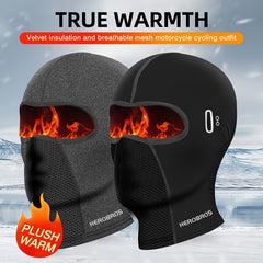 Cycling Full Face Mask Velvet Warm Headgear Motorcycle Liner