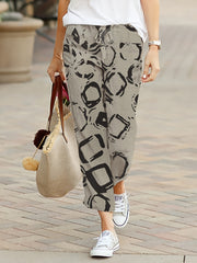  Polka Dot Drawstring Pants With Pockets
