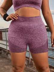  Women's Seamless High Rise Skinny Fitness Shorts