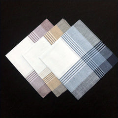 6pcs Men's Handkerchief 40x40 cm Pure Mix Colors and Styles