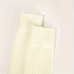 Soft Solid Leg Warmers All match Socks Women's Stockings