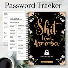 Humorous Floral Password Notebook 1pc