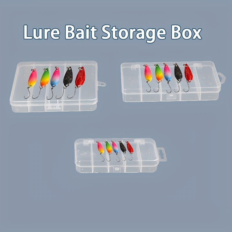 1pc 5 Compartment Transparent Storage Box Fishing Tackle Box