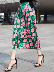  Women's Floral Print Maxi Skirt