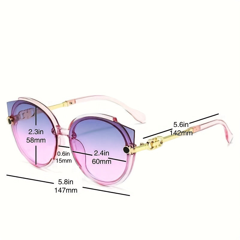 Large Cat Eye Sunglasses Casual Gradient UV400
