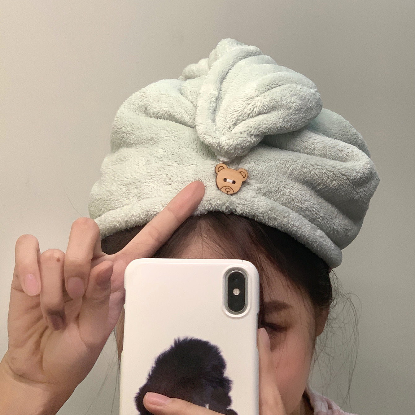 Multicolor Hair Drying Cap Towel Wrapping Hat Shower Cap