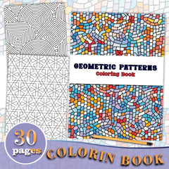 Geometric Patterns Coloring Book for Adults - Mindful Art Relax Gift
