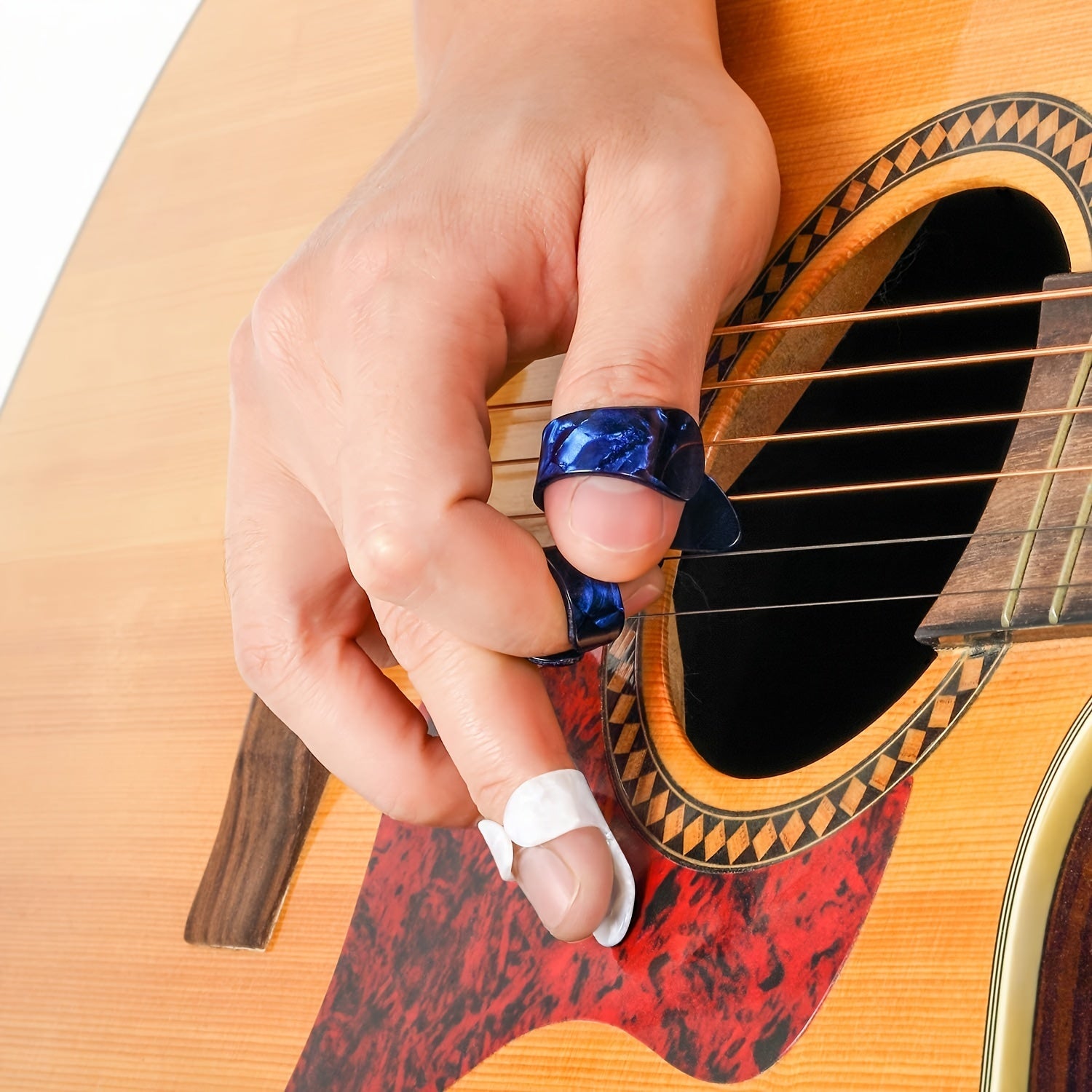 8pcs 4pcs Thumb Finger Picks Medium Flat Celluloid Guitar Ukulele Picks