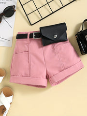 Girl's Ribbed Halter Top & Shorts Set for Summer