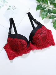 Lace Push Up Bra Breathable Bow Tie Lingerie