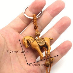 3D Elephant Keychain Cartoon Horse Keychain Pendant
