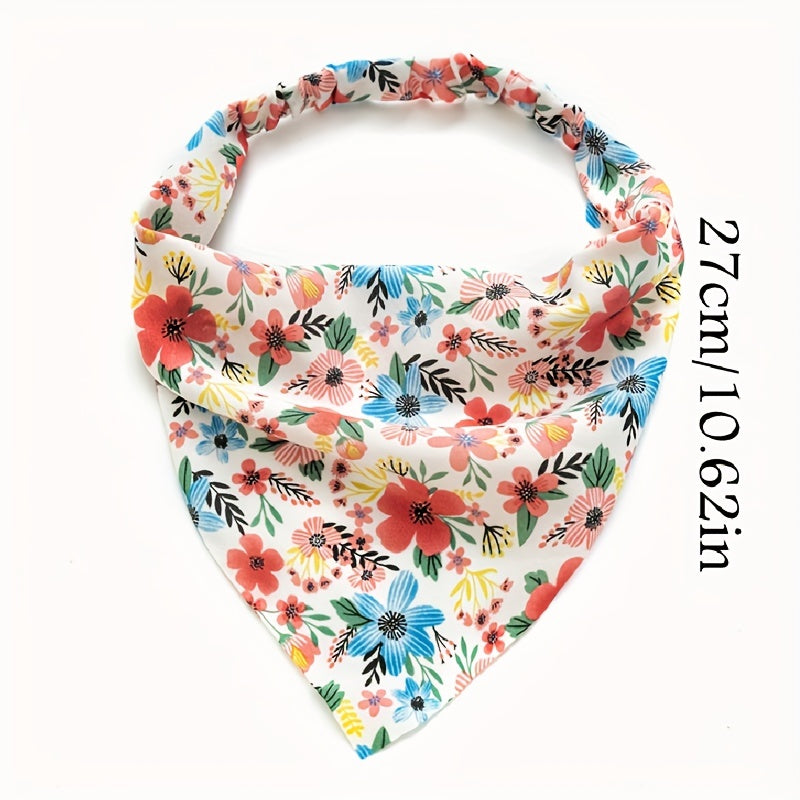 Floral Triangle Scarf Turban Headband Hair Accessories