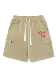 Men's Knee Long Chicago Graphic Shorts