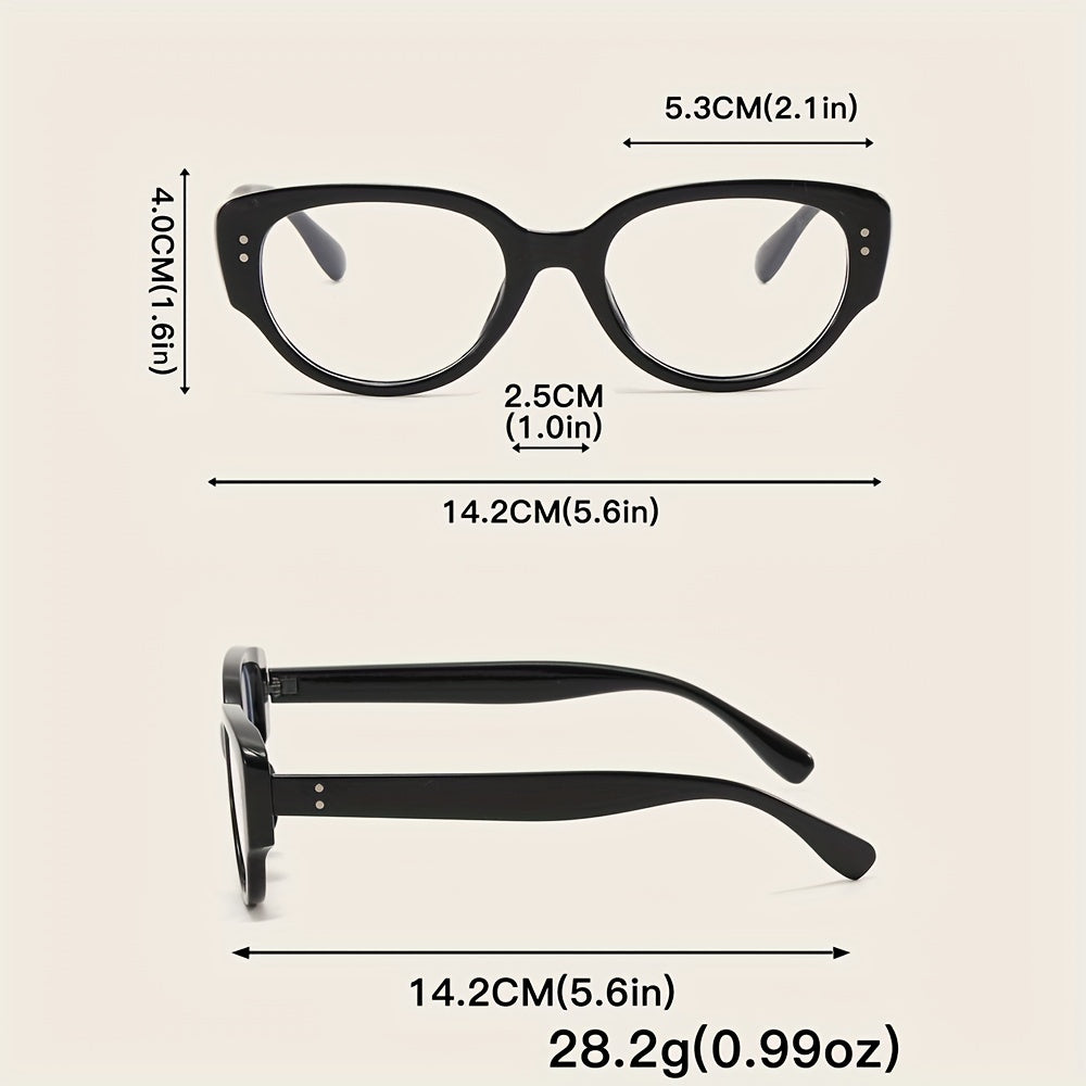 Anti Blue Light Oval Frame Glasses Cat Eye Eyewear