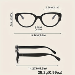 Anti Blue Light Oval Frame Glasses Cat Eye Eyewear