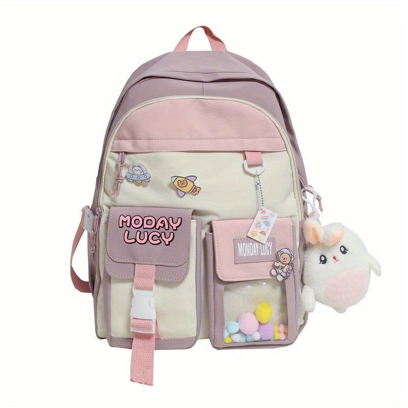 Mini Cartoon Pellet Backpack Nylon Lightweight Shoulder Bag