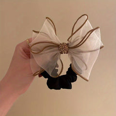 Organza Rhinestone Hair Ring Elastic Head Rope Hair Accessories