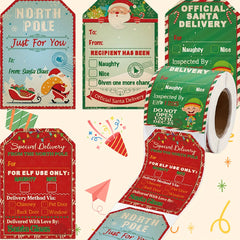 200 Santa Claus Stickers for Christmas Holiday Gift Decoration