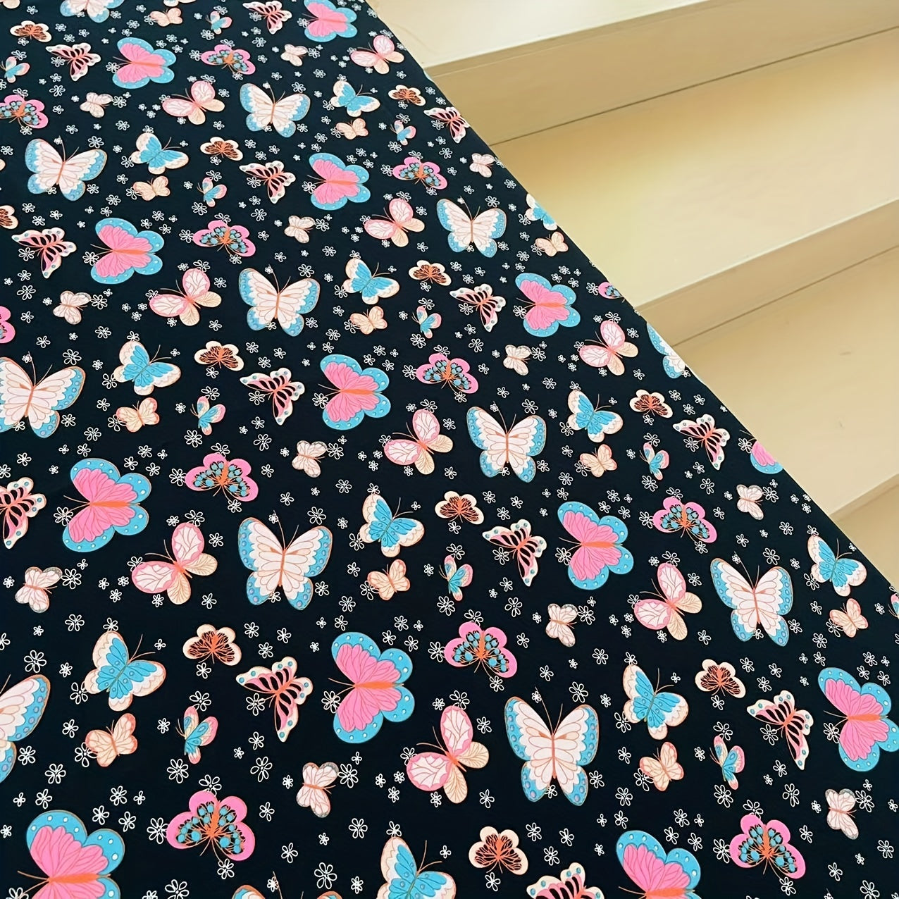 Butterfly Pattern Fabric 0.91m DIY Clothing Quilt Set