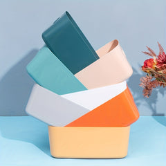 4pcs Plastic Storage Bins for Home Living Room Bathroom