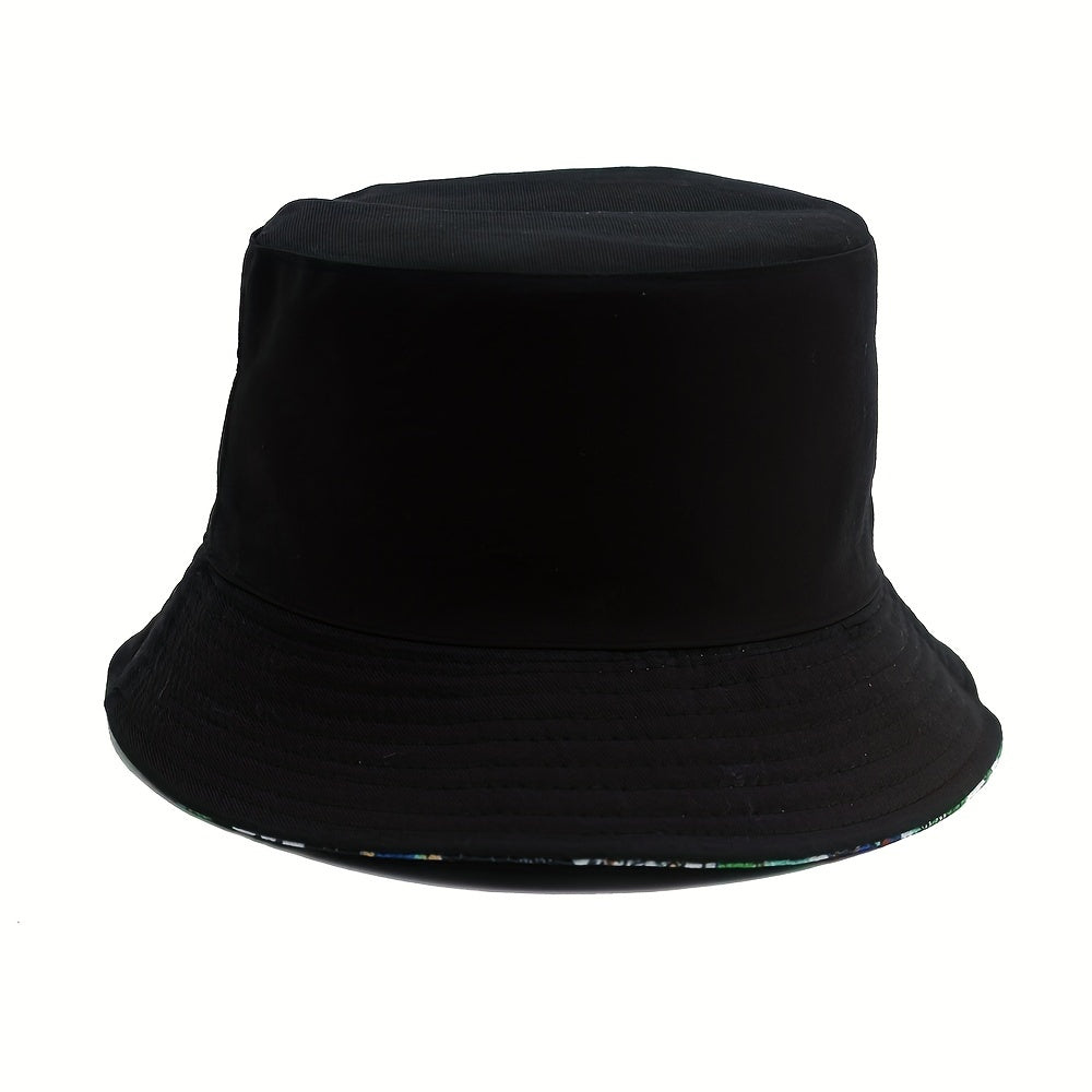 Hawaii Green Print Reversible Bucket Hat for Women & Men