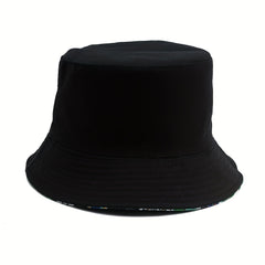 Hawaii Green Print Reversible Bucket Hat for Women & Men