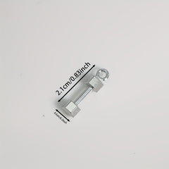 10pcs Silver Fitness Dumbbell Charms for DIY Jewelry Making