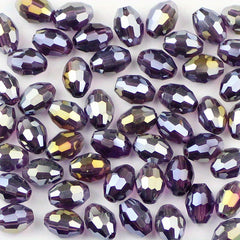 50pcs 6x8mm Colorful Glass Crystal Beads DIY Jewelry Accessories
