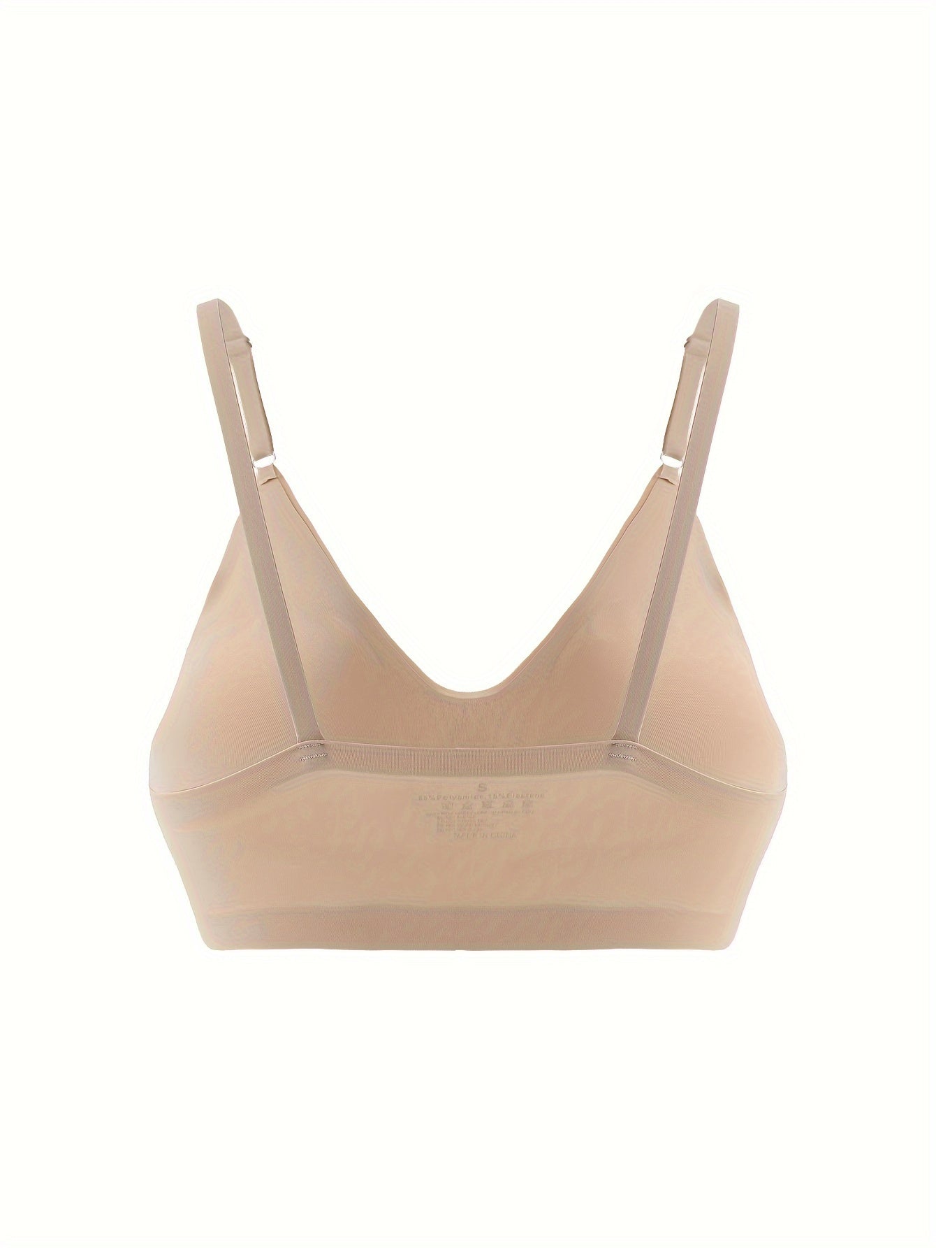 Seamless Solid Bra & Panties Set Soft Intimates Lingerie Women's Underwear