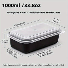 5pcs 33 8oz Lunch Box 2 Compartments Leak Proof Microwave Freezer Safe