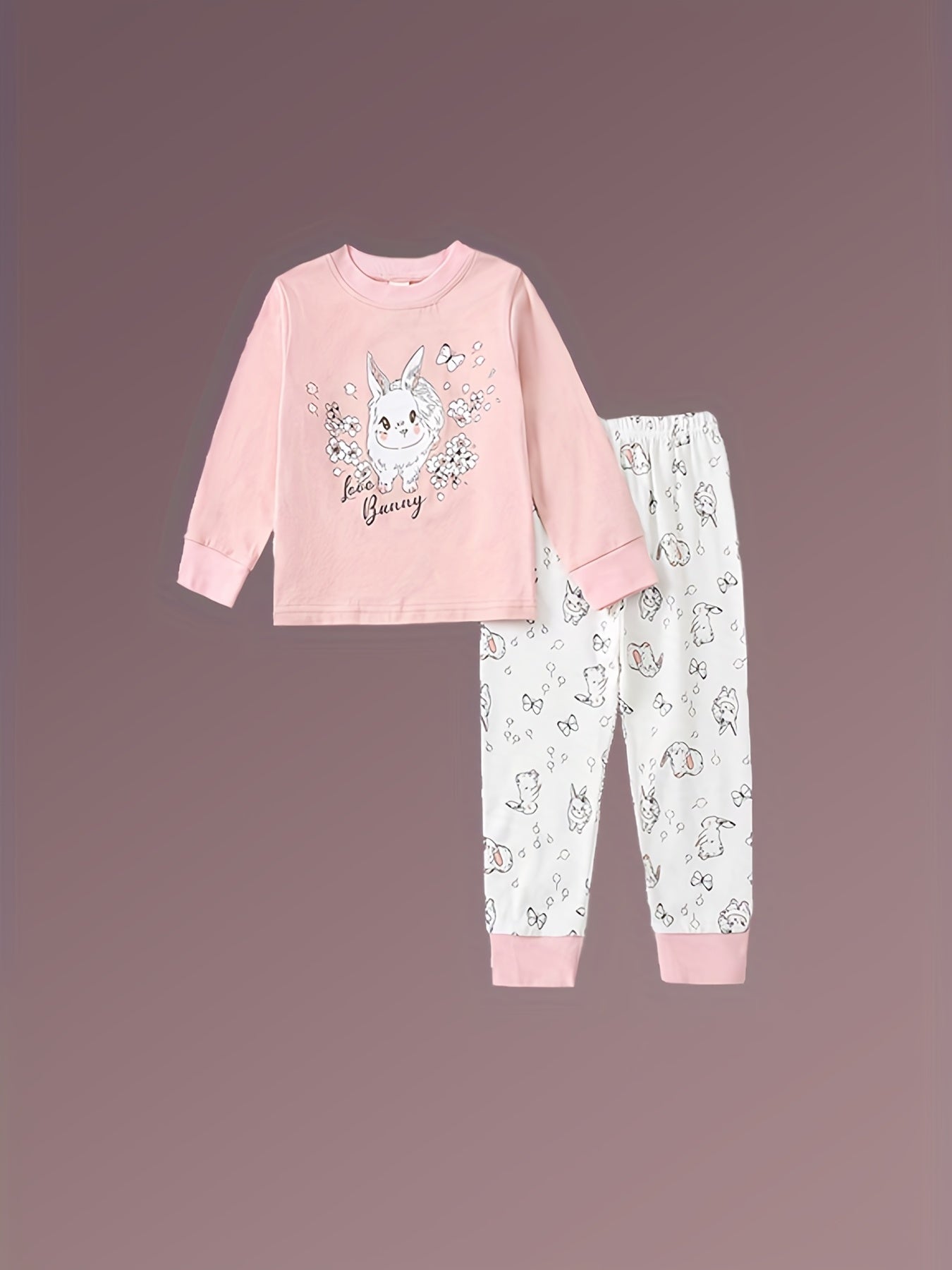 Kids Round Neck Long Sleeve Pajama Set