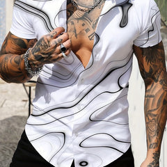 Casual Short Sleeve Hawaiian Shirt for Men