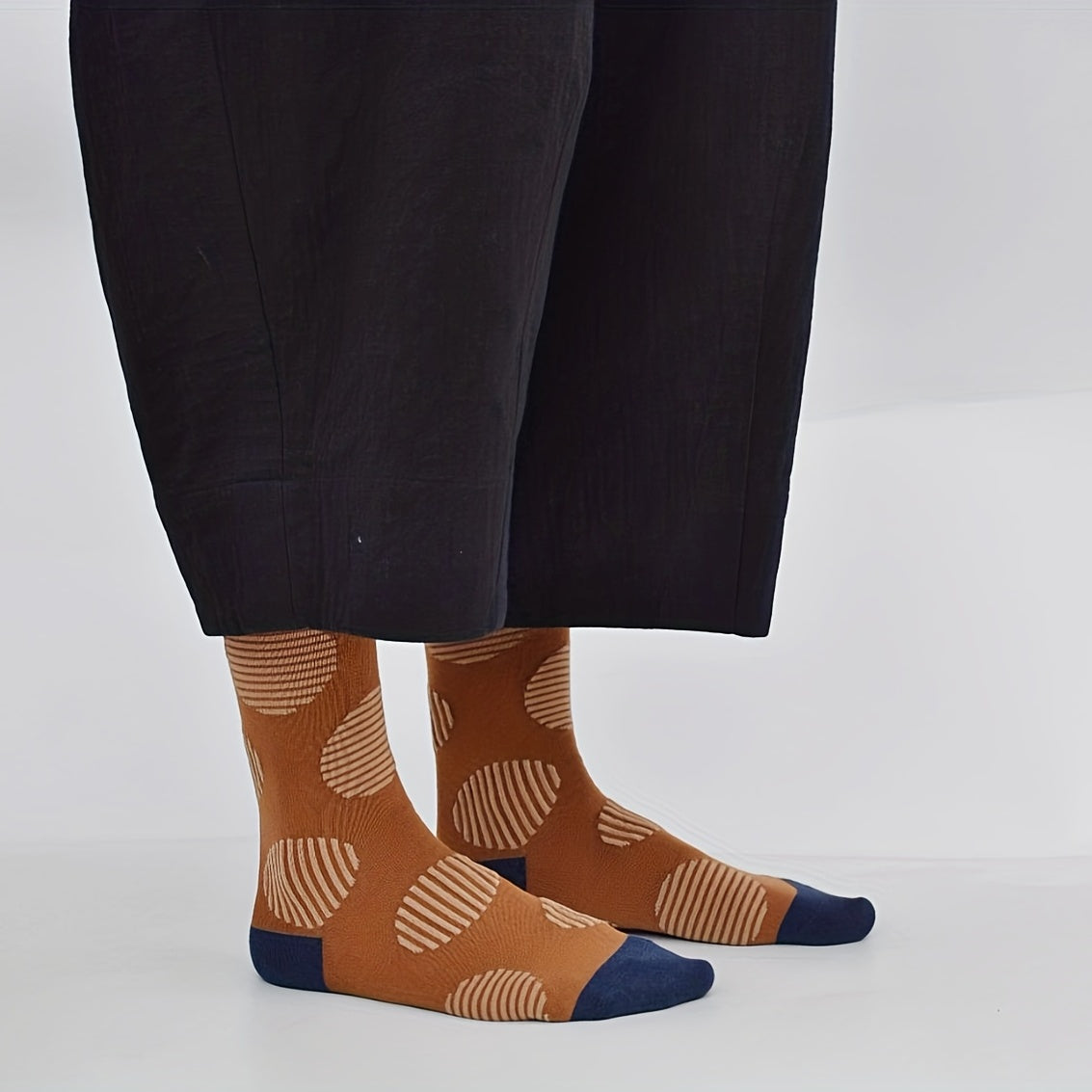 5 Pairs Geometric Pattern Women's Mid Tube Socks