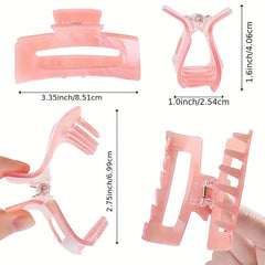 Acrylic Hair Claw Rectangular Style Solid Shark Claw for Thick Hair