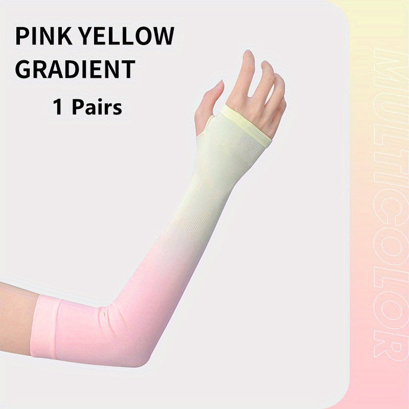 Gradient Ice Sleeve Sunscreen Arm Sleeves UV Protection Cycling Men Women