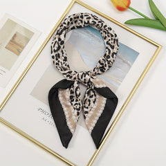 Leopard Print Square Scarf Classic Bandana Neckerchief